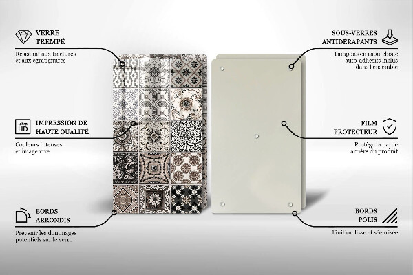 Glas Herdabdeckplatte Dekorative Fliesen