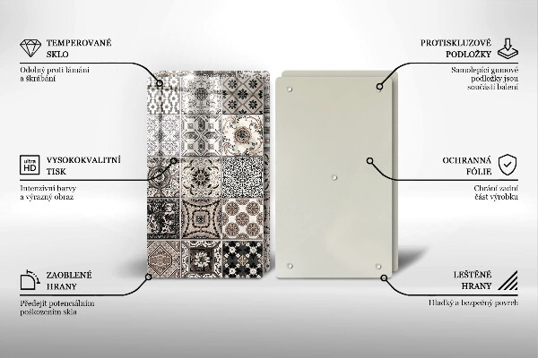 Glas Herdabdeckplatte Dekorative Fliesen