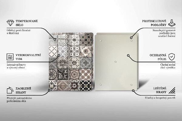 Glas Herdabdeckplatte Dekorative Fliesen