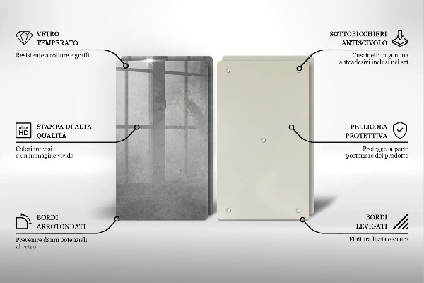 Glas Herdabdeckplatte Betonbeschaffenheitshintergrund