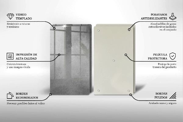 Glas Herdabdeckplatte Betonbeschaffenheitshintergrund