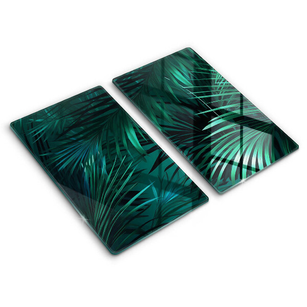 Glas Ceranfeldabdeckung Wilde Dschungelblätter