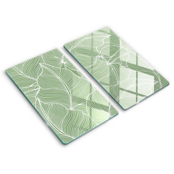 Glas Ceranfeldabdeckung Lineare Blätter
