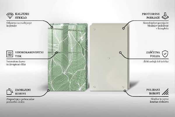 Glas Ceranfeldabdeckung Lineare Blätter