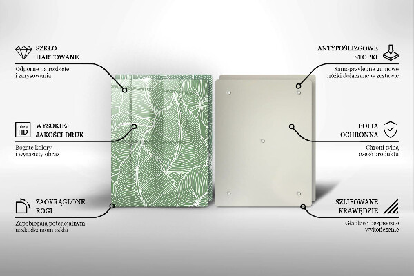 Glas Ceranfeldabdeckung Lineare Blätter