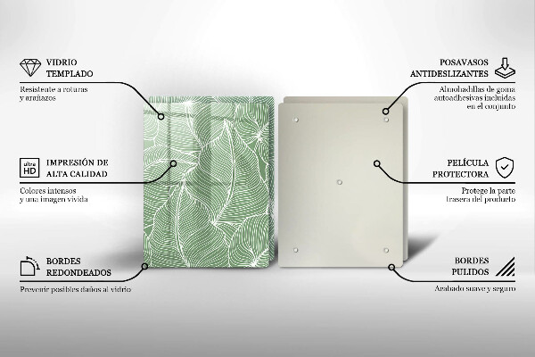 Glas Ceranfeldabdeckung Lineare Blätter