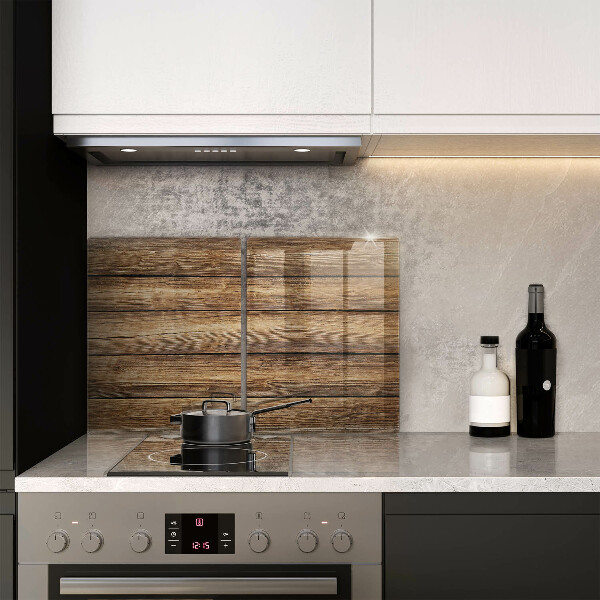 Glas Herdabdeckplatte Bretter mit Holzstruktur