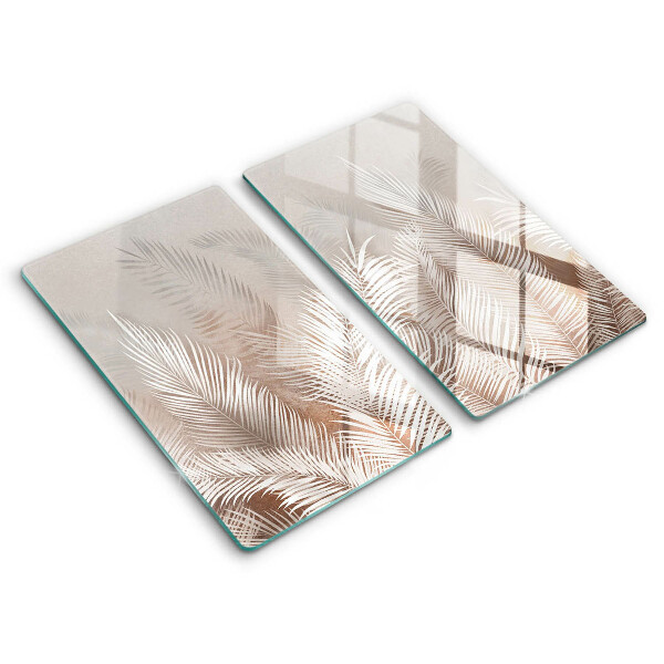 Glas Ceranfeldabdeckung Boho-Vegetationsblätter