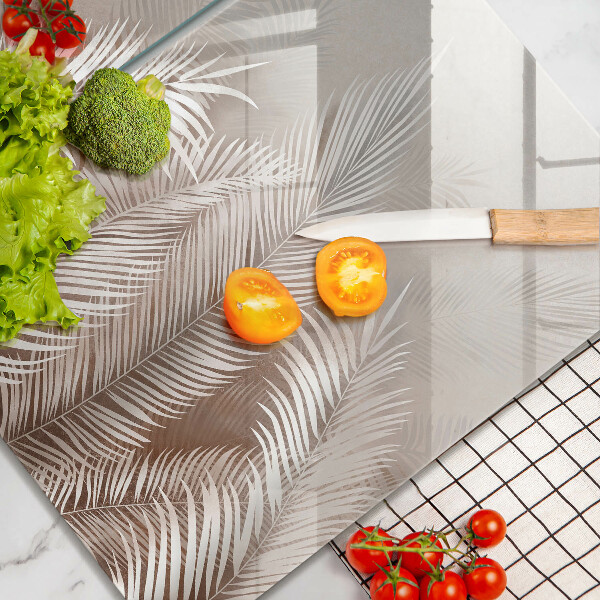 Glas Ceranfeldabdeckung Boho-Vegetationsblätter