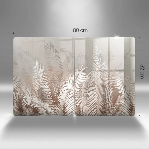 Glas Ceranfeldabdeckung Boho-Vegetationsblätter