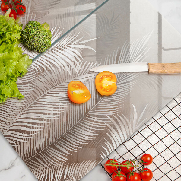 Glas Ceranfeldabdeckung Boho-Vegetationsblätter