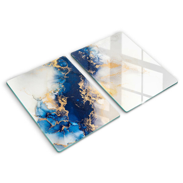 Glas Ceranfeldabdeckung Abstraktion mit Blau