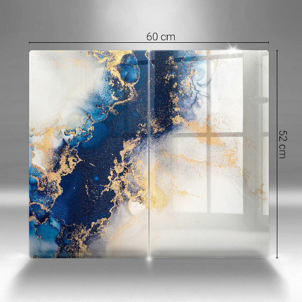 Glas Ceranfeldabdeckung Abstraktion mit Blau