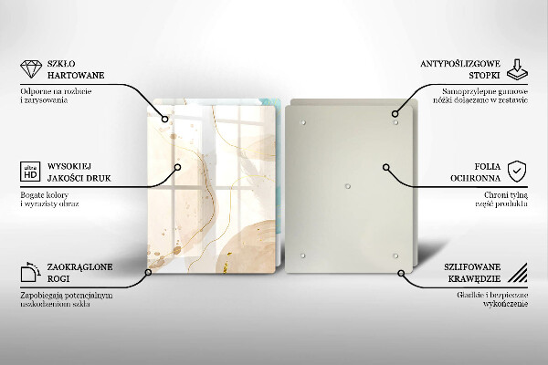 Glas Ceranfeldabdeckung Helle Boho-Formen