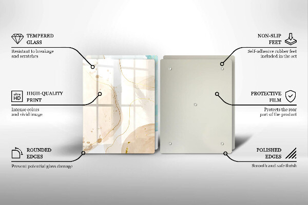 Glas Ceranfeldabdeckung Helle Boho-Formen