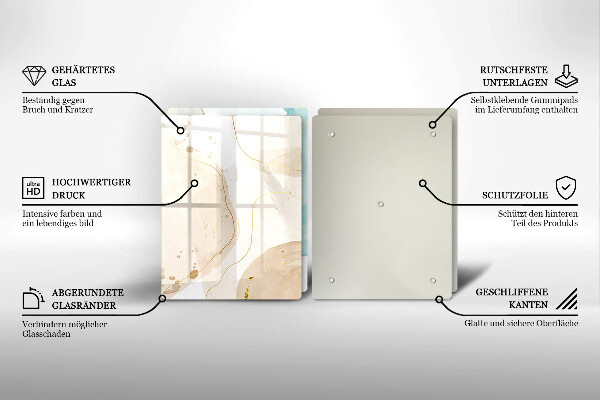 Glas Ceranfeldabdeckung Helle Boho-Formen