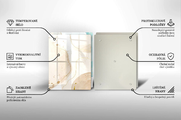 Glas Ceranfeldabdeckung Helle Boho-Formen