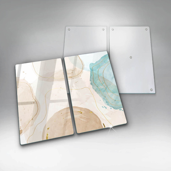 Glas Ceranfeldabdeckung Helle Boho-Formen