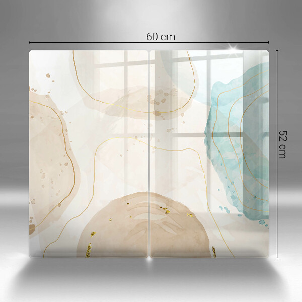 Glas Ceranfeldabdeckung Helle Boho-Formen