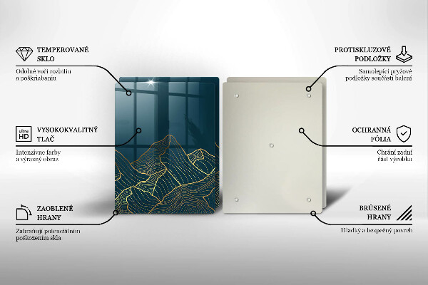 Glas Herdabdeckplatte Abstrakte Berge