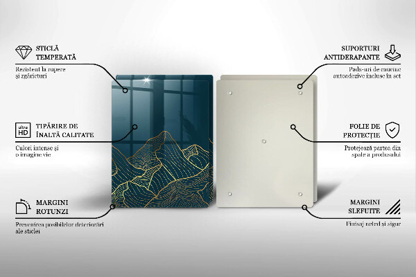 Glas Herdabdeckplatte Abstrakte Berge