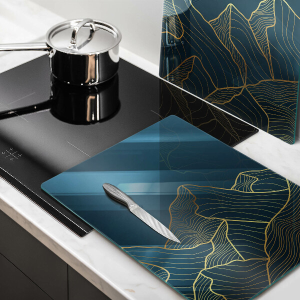 Glas Herdabdeckplatte Abstrakte Berge