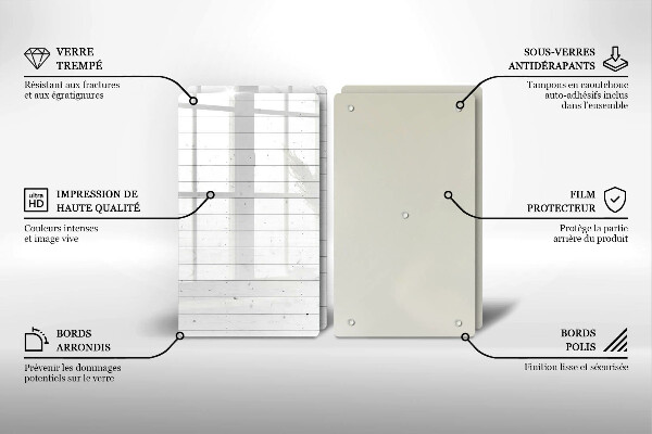 Glas Herdabdeckplatte Moderne helle Tafeln