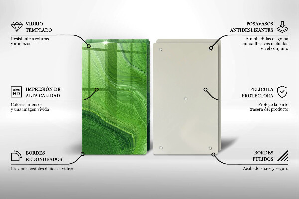 Glas Herdabdeckplatte Abstrakte Textur