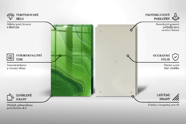 Glas Herdabdeckplatte Abstrakte Textur