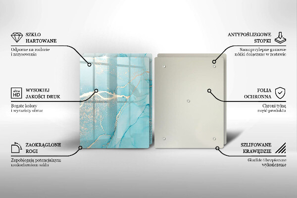 Glas Herdabdeckplatte Steinabstraktion