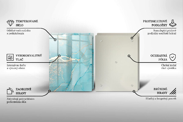Glas Herdabdeckplatte Steinabstraktion