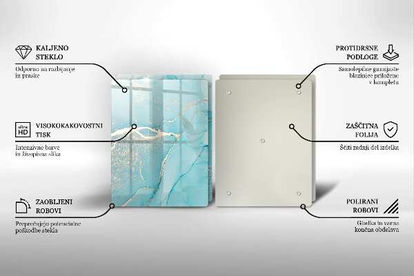 Glas Herdabdeckplatte Steinabstraktion