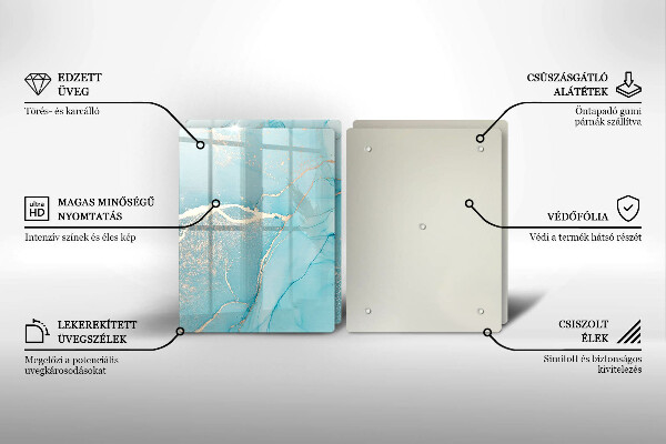 Glas Herdabdeckplatte Steinabstraktion