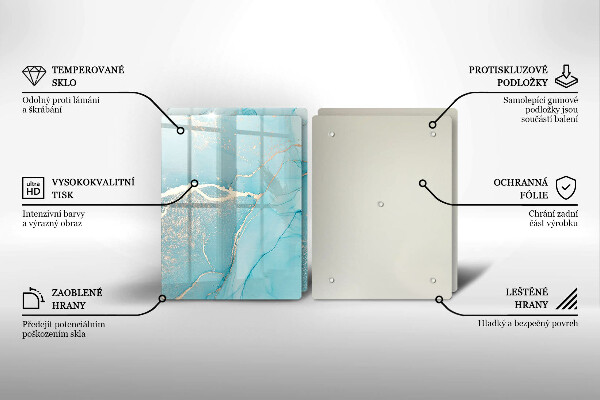 Glas Herdabdeckplatte Steinabstraktion