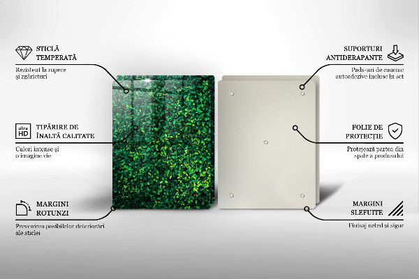 Glas Herdabdeckplatte Pflanze mit kleinen Blättern