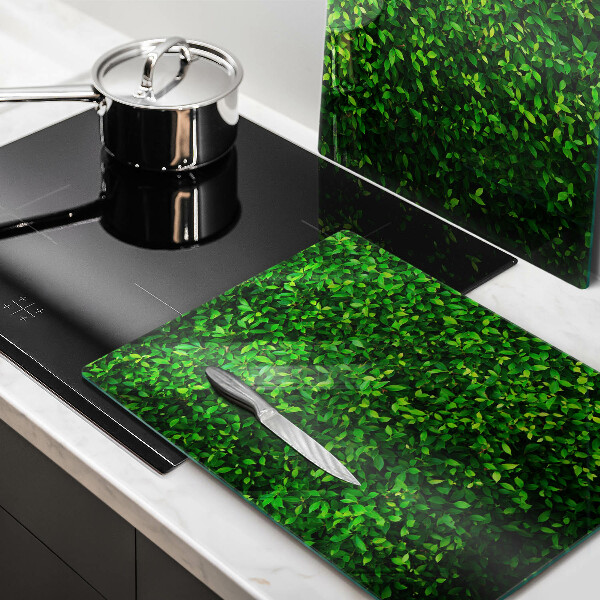 Glas Herdabdeckplatte Pflanze mit kleinen Blättern