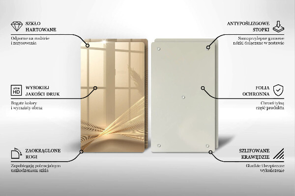 Glas Herdabdeckplatte Moderne Abstraktion