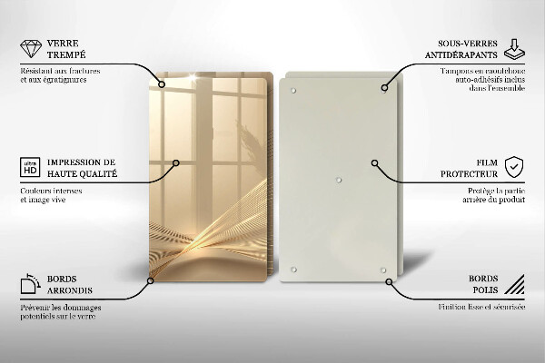 Glas Herdabdeckplatte Moderne Abstraktion