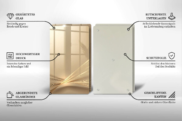 Glas Herdabdeckplatte Moderne Abstraktion
