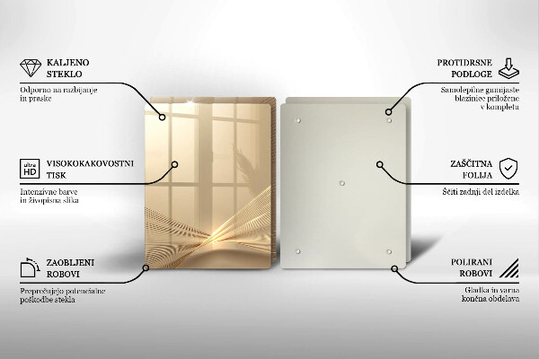 Glas Herdabdeckplatte Moderne Abstraktion