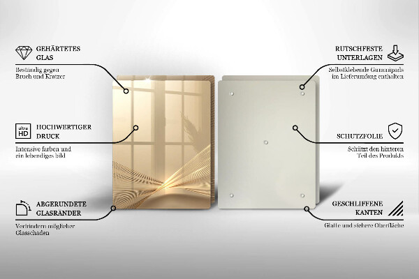 Glas Herdabdeckplatte Moderne Abstraktion