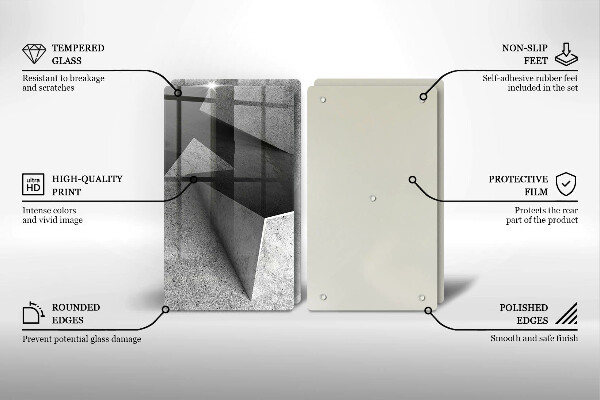 Glas Herdabdeckplatte Konkrete Abstraktion