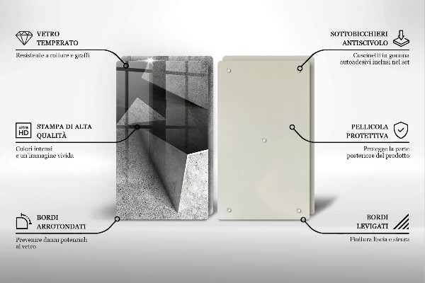 Glas Herdabdeckplatte Konkrete Abstraktion