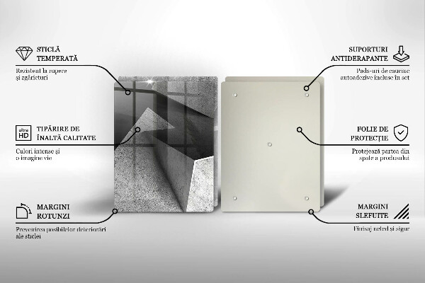 Glas Herdabdeckplatte Konkrete Abstraktion