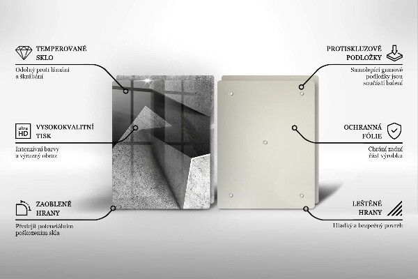 Glas Herdabdeckplatte Konkrete Abstraktion