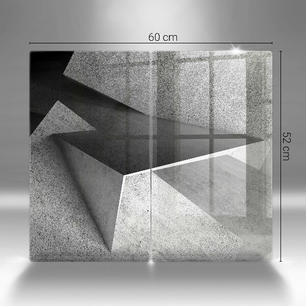 Glas Herdabdeckplatte Konkrete Abstraktion