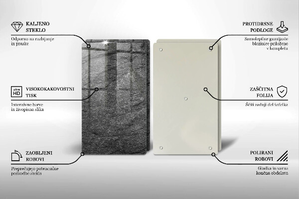 Glas Herdabdeckplatte Steinstruktur