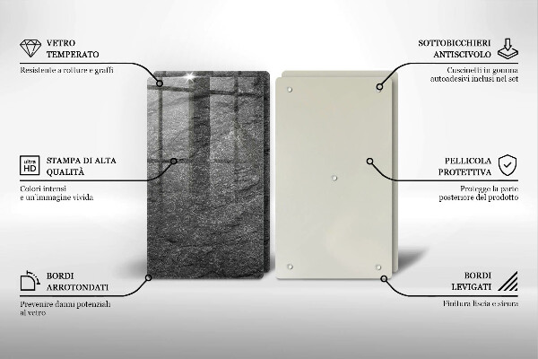 Glas Herdabdeckplatte Steinstruktur