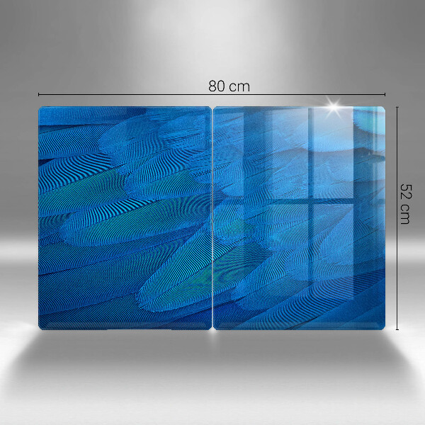 Glas Herdabdeckplatte Vogelfedern