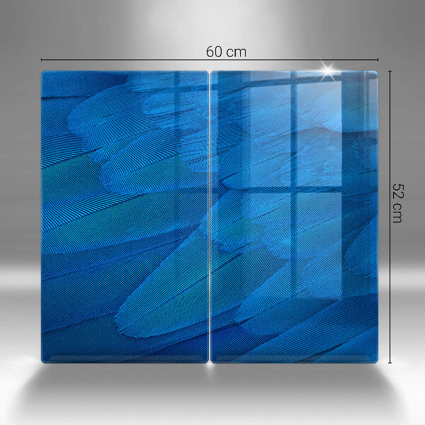 Glas Herdabdeckplatte Vogelfedern